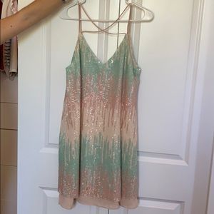 Pastel Color Sequin Dress